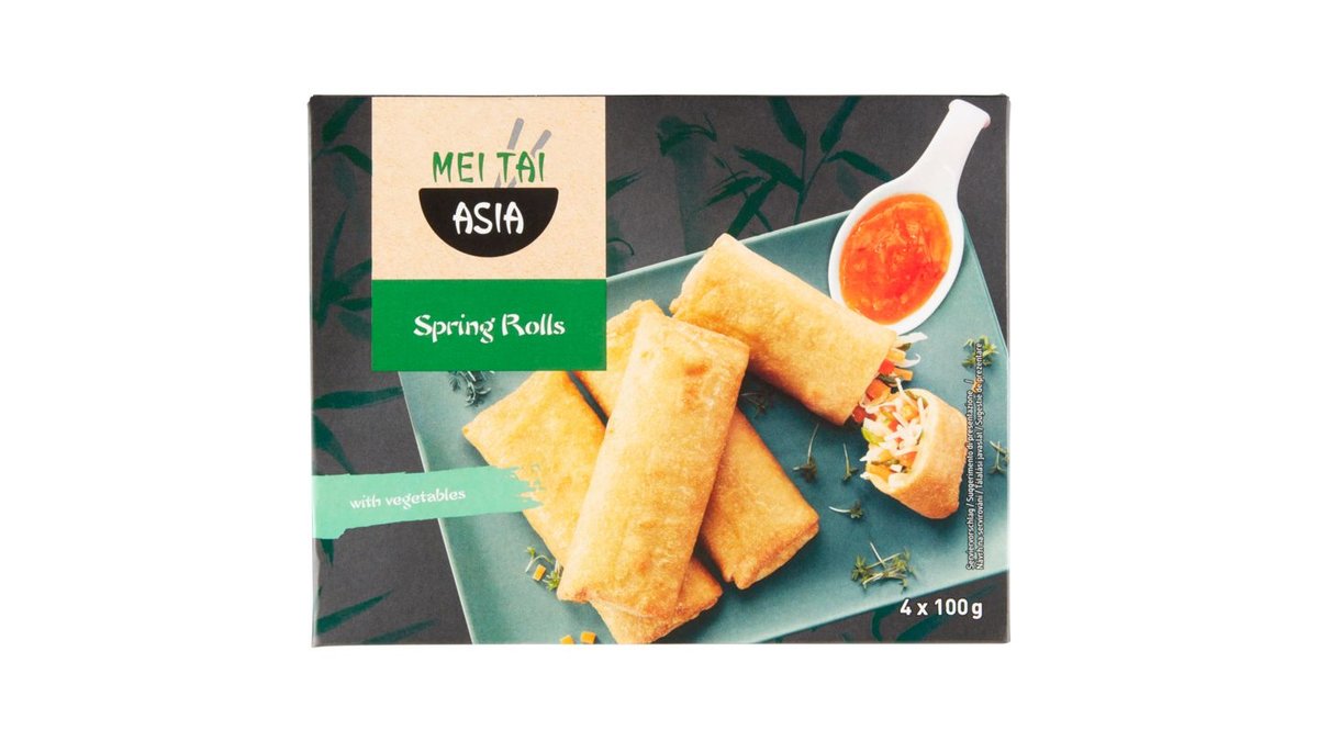 Mei Tai Asia Jarní závitky plněné zeleninou 4 x 100g (400g)