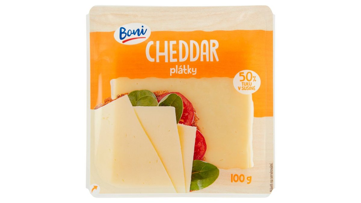 Boni Cheddar plátky 100g