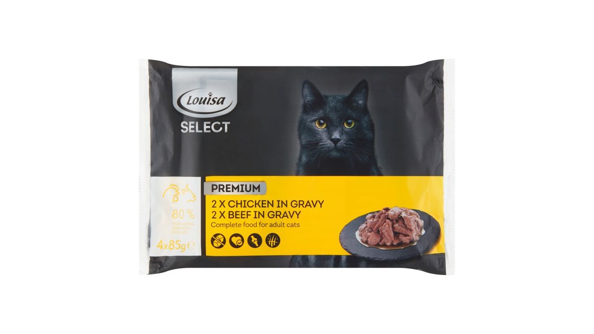 Louisa Select Premium kompletní krmivo pro dospělé kočky v omáčce 4 x 85g (340g)