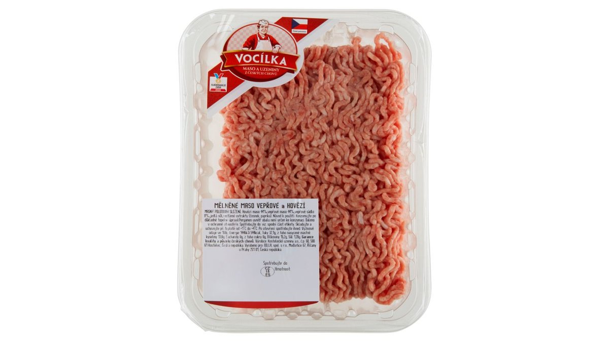Mělněné maso vepřové a hovězí, 600 g