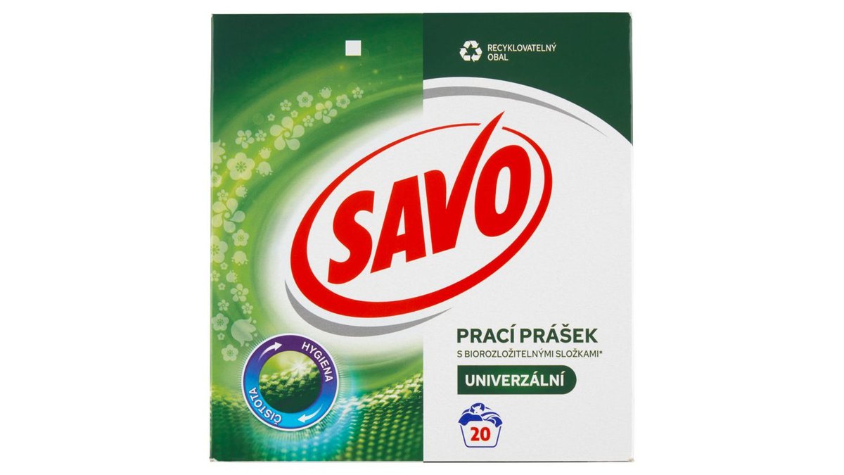 Savo Prací prášek univerzální 20 praní 1,4kg