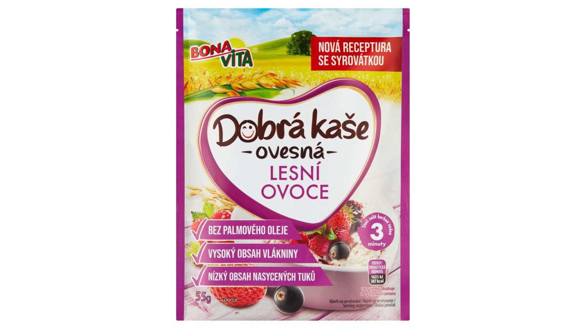 Bona Vita Dobrá kaše Ovesná lesní ovoce 55g