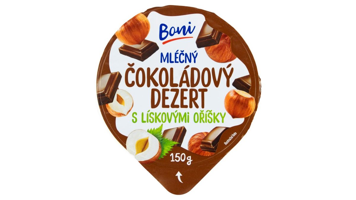 Boni Mléčný čokoládový dezert s lískovými oříšky 150g