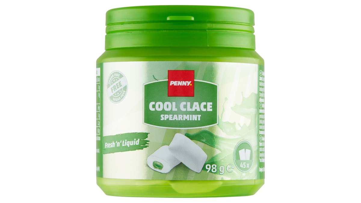 Penny Cool Clace Spearmint žvýkačky bez cukru 45 ks 98g