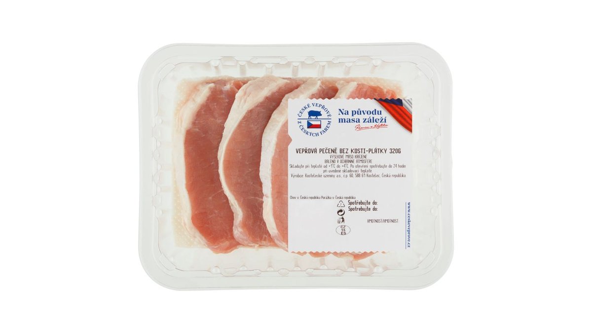 Vepřová pečeně bez kosti plátky, 320 g