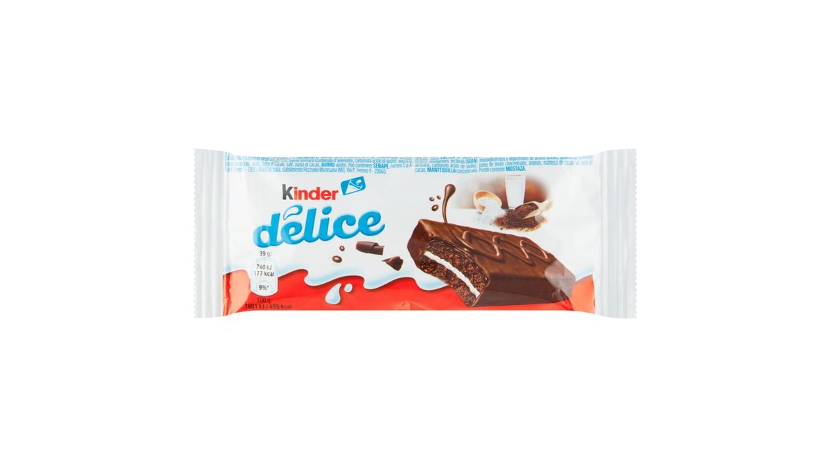 Kinder Delice Jemné pečivo s kakaem a mléčnou náplní 39g