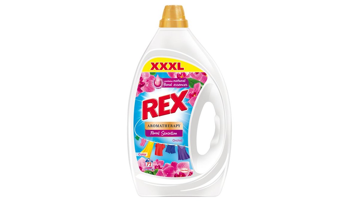 REX Aromatherapy Orchid Color prací prostředek 72 praní 3,24l