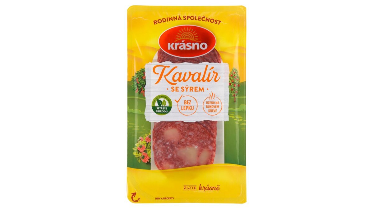 Krásno Kavalír se sýrem krájený 76g