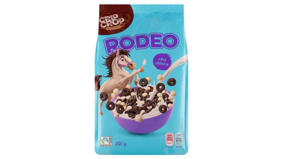 Crip Crop Rodeo směs obilných kakaových kroužků a kuliček s bílou čokoládou 250g