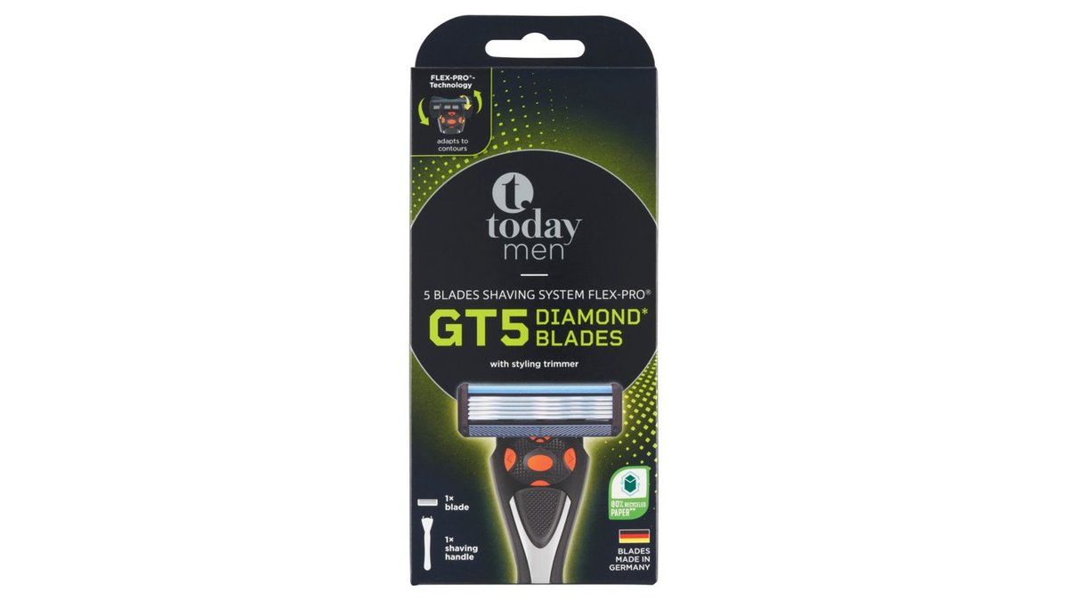today Men FlexPro holicí systém s 5 diamantovými břity GT5