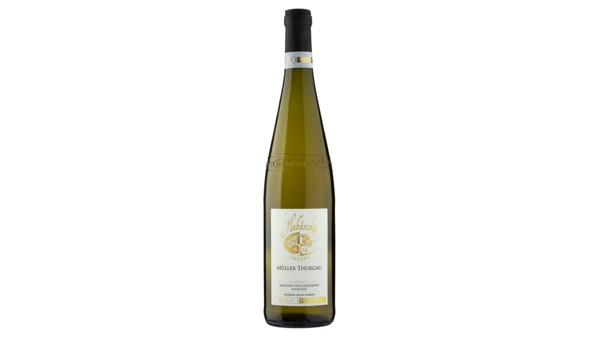Habánské Sklepy Müller Thurgau jakostní víno odrůdové suché bílé 0,75l