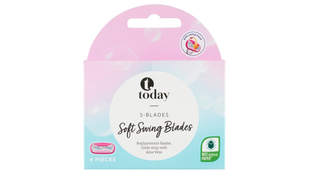 today Soft Swing náhradní břity pro holicí strojek s 5 břity 4 ks