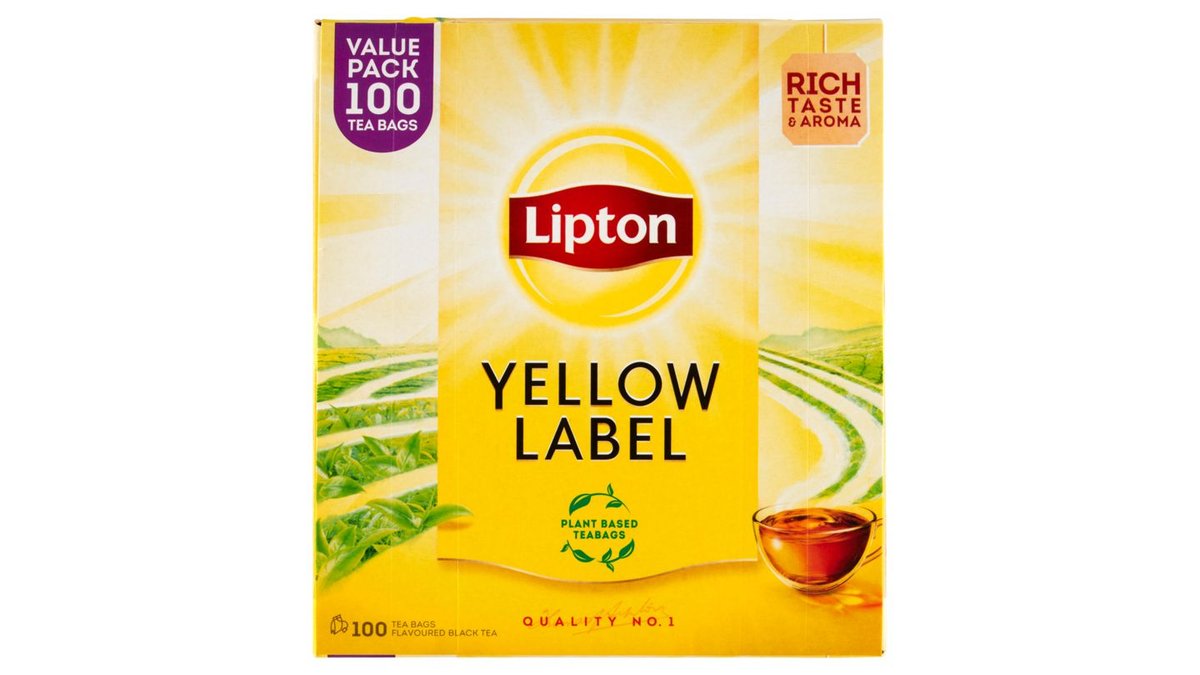 Lipton Yellow Label černý čaj aromatizovaný 100 sáčků 200g