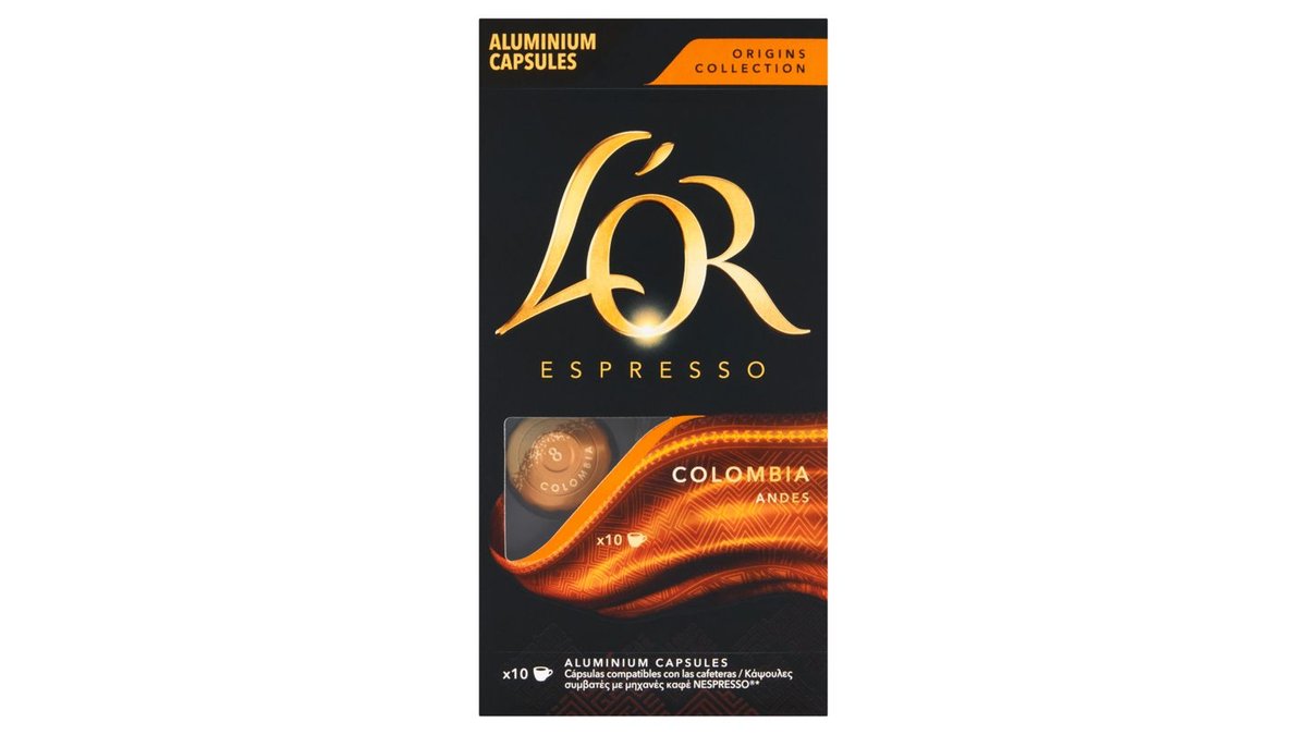 L'OR Espresso Colombia Andes pražená mletá káva v kapslích 10 ks 52g