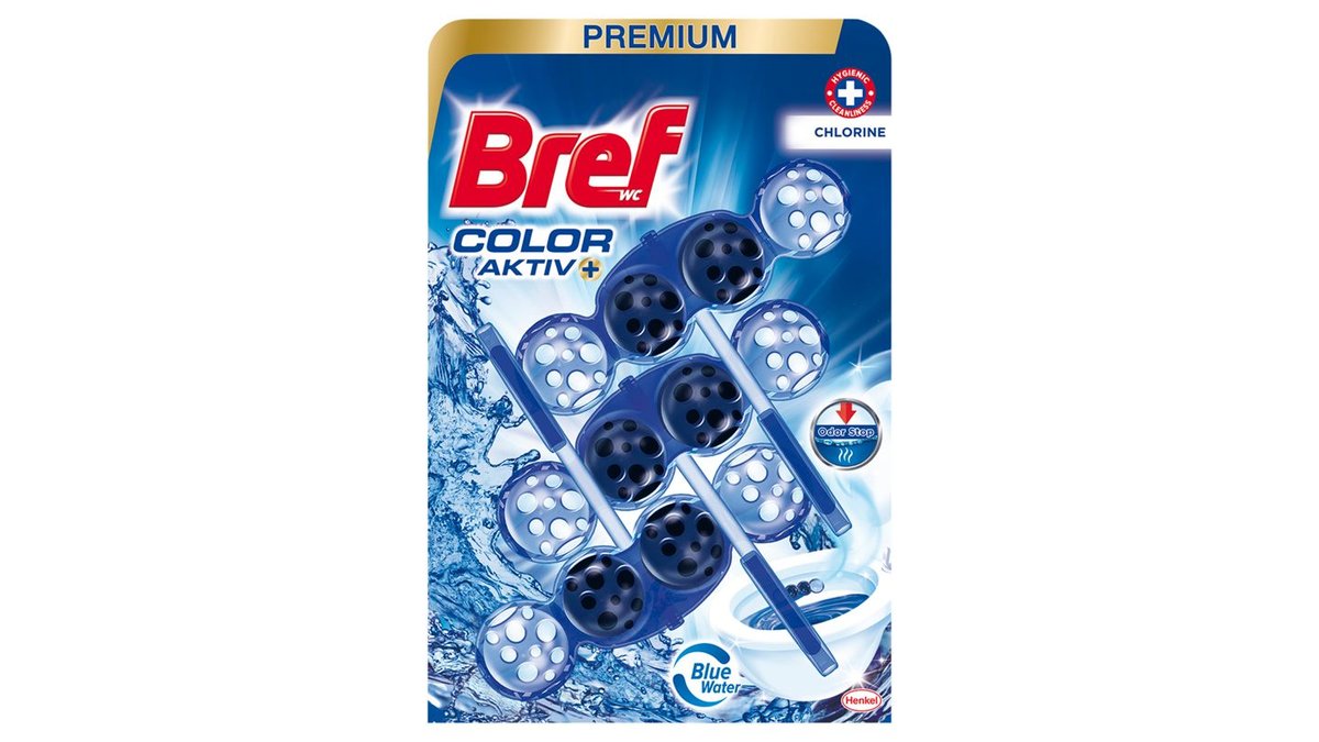 Bref Color Aktiv Chlorine tuhý WC blok 3 x 50g