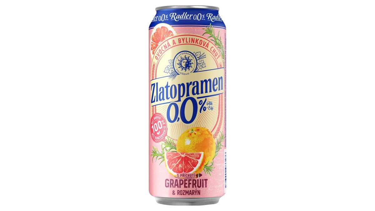 Zlatopramen radler grapefruit & rozmarýn 0,5l