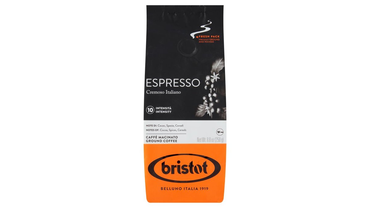 Bristot Espresso směs pražené mleté kávy 250g