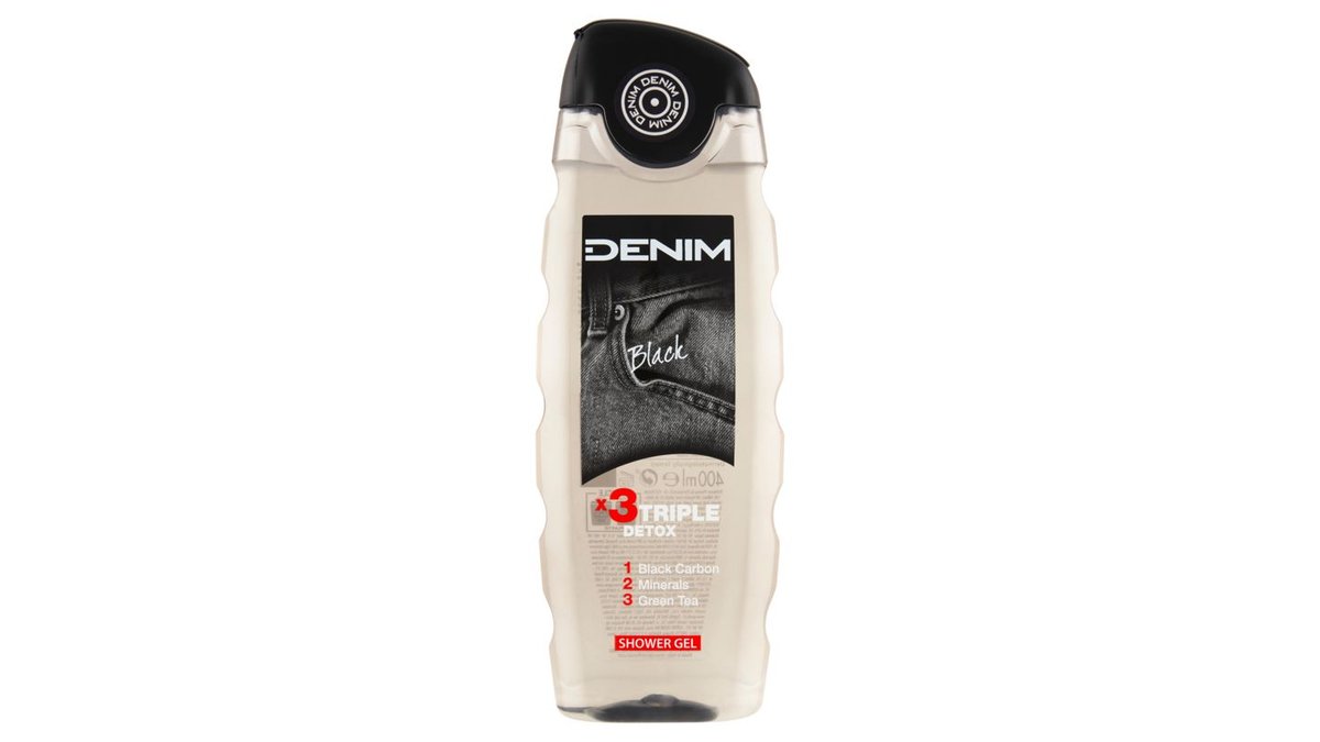 Denim Black revitalizační a osvěžující sprchový gel 400ml