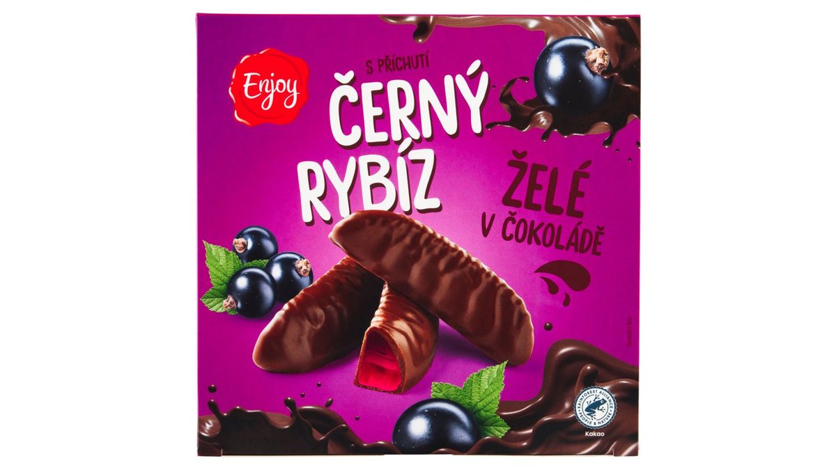 Enjoy Želé v čokoládě s příchutí černý rybíz 190g