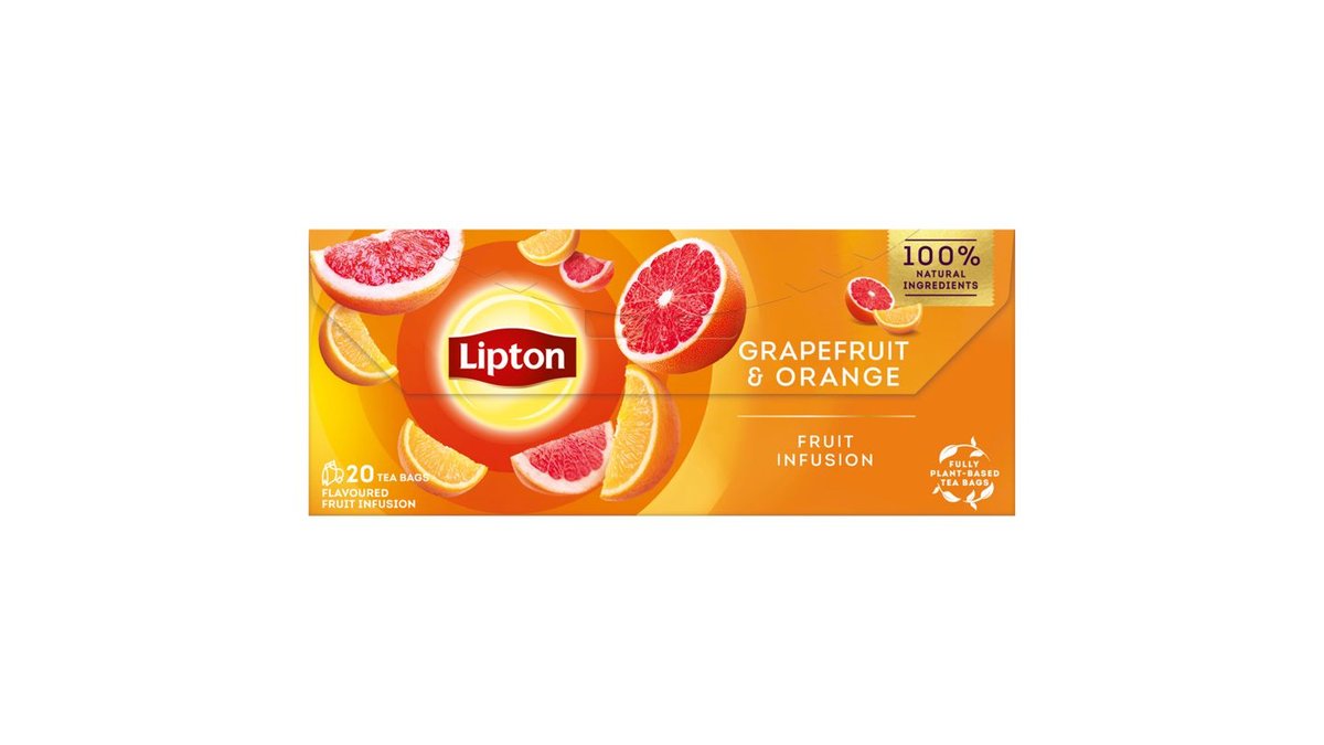 Lipton Grapefruit & Orange aromatizovaný ovocný nálev 20 sáčků 34g