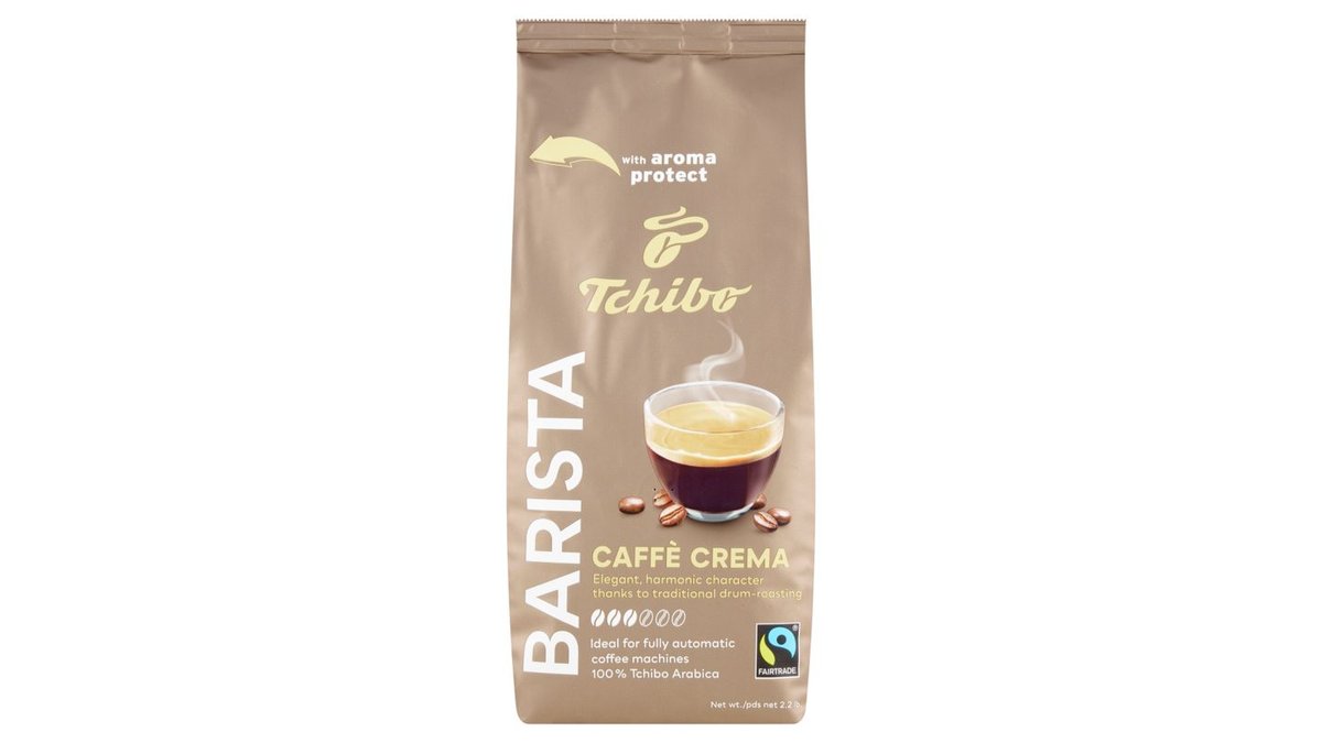 Tchibo Barista Caffè Crema pražená zrnková káva 1000g