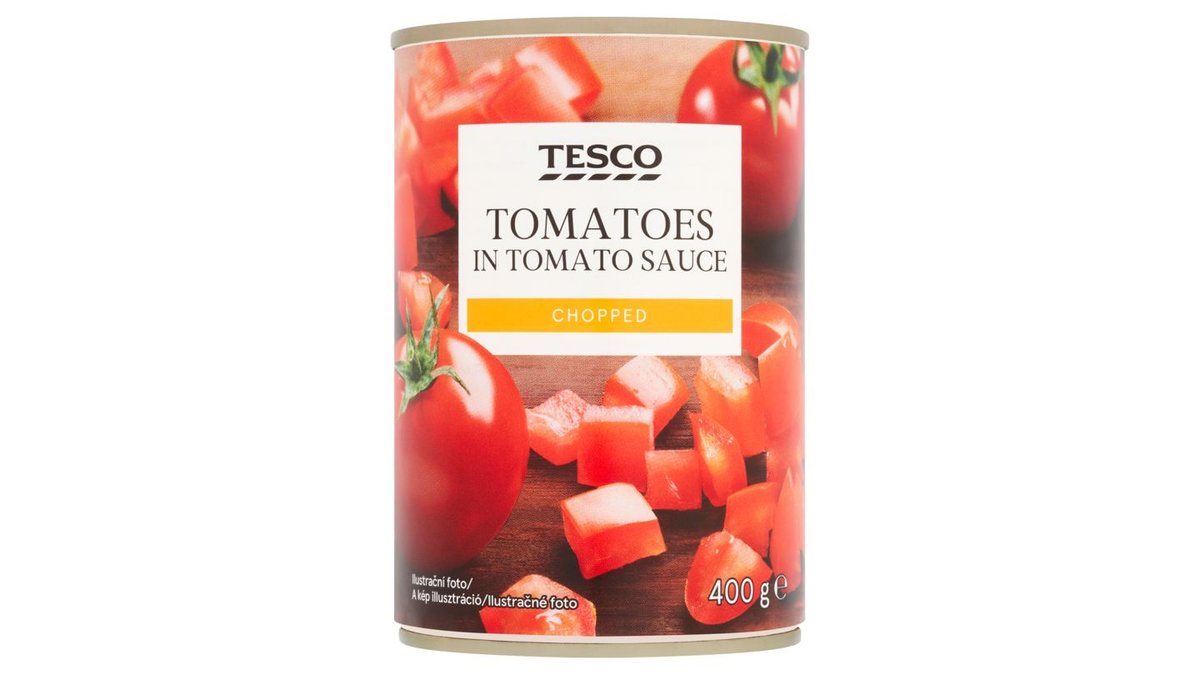 Tesco Krájená rajčata v rajčatové šťávě 400g