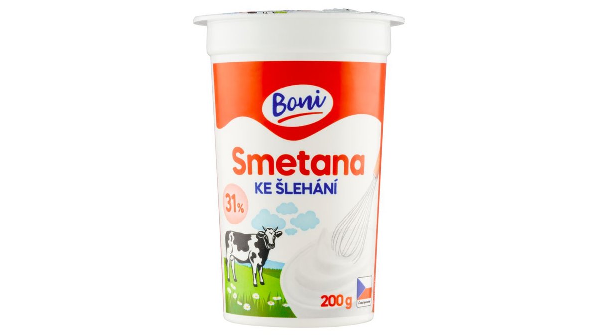 Boni Smetana ke šlehání 31% 200g