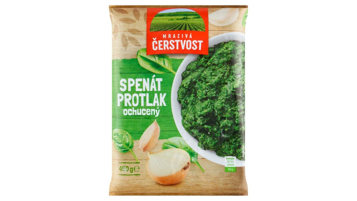 Mrazivá čerstvost Špenát protlak ochucený 450g