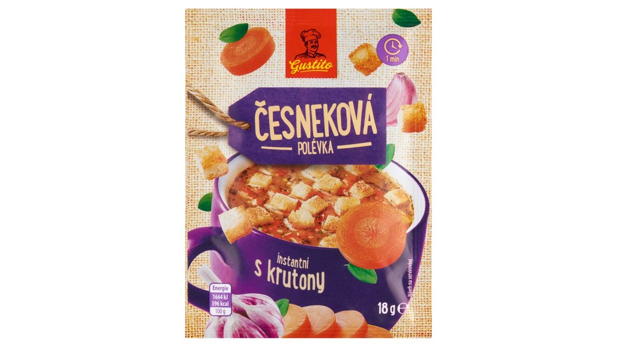 Gustito Česneková polévka instantní s krutony 18g