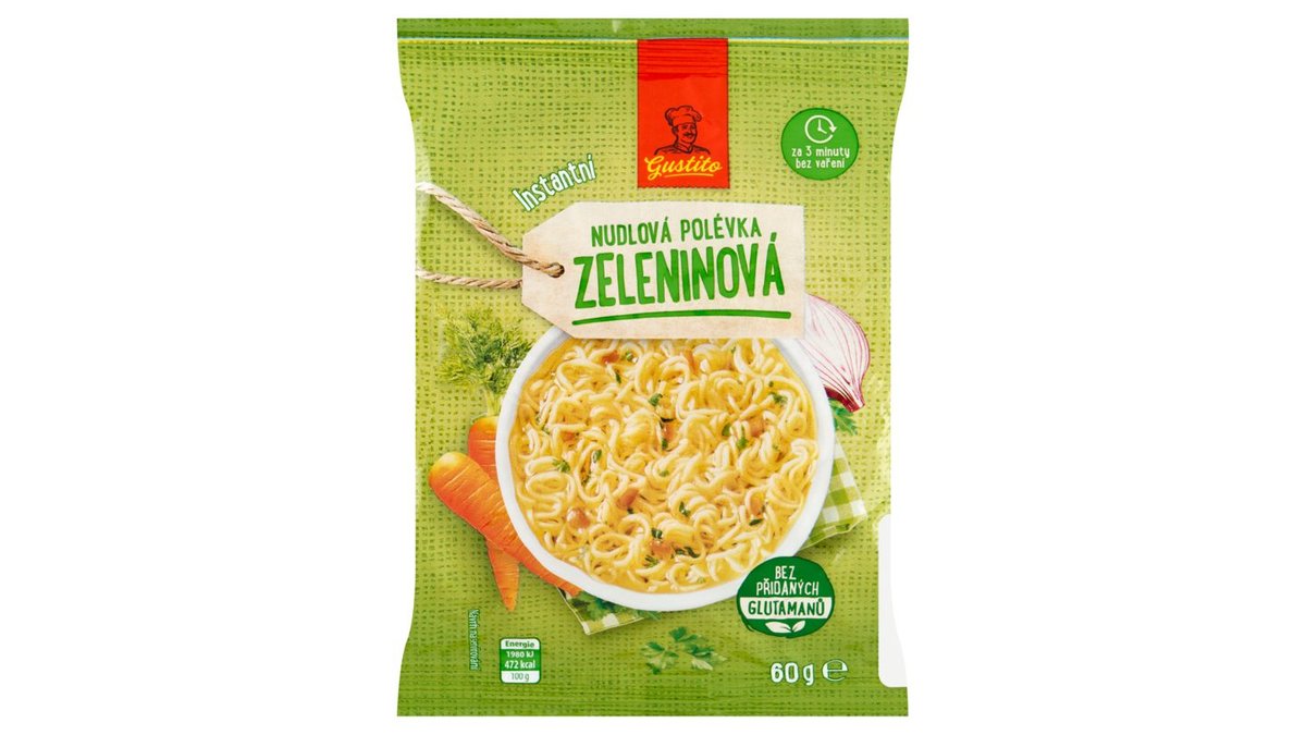 Gustito Instantní nudlová polévka zeleninová 60g