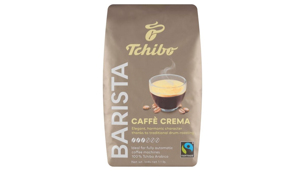 Tchibo Barista Caffè Crema pražená zrnková káva 500g