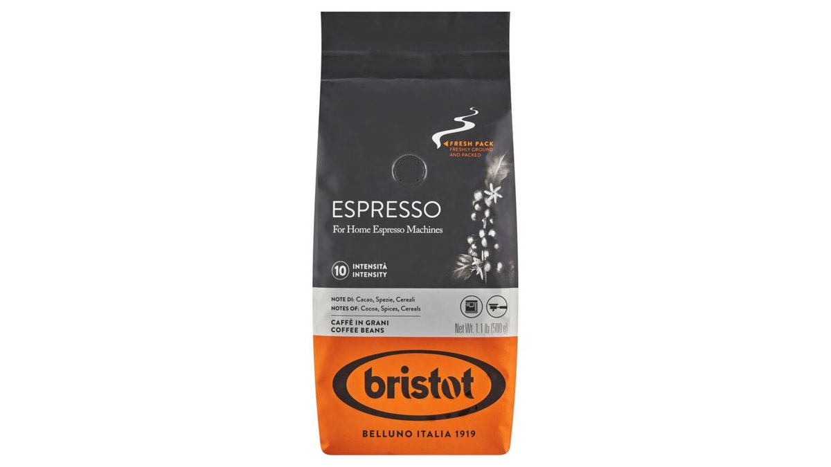 Bristot Espresso směs druhů pražené zrnkové kávy 500g