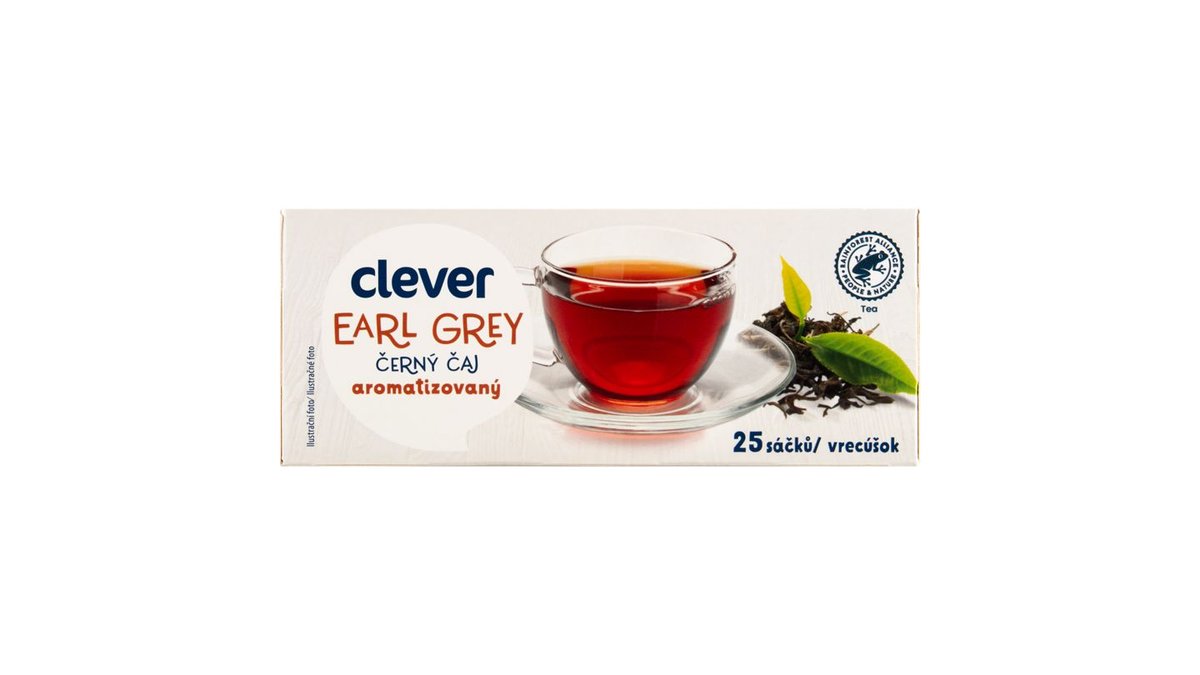 clever Earl grey černý čaj aromatizovaný 25 x 1,75g (43,75g)