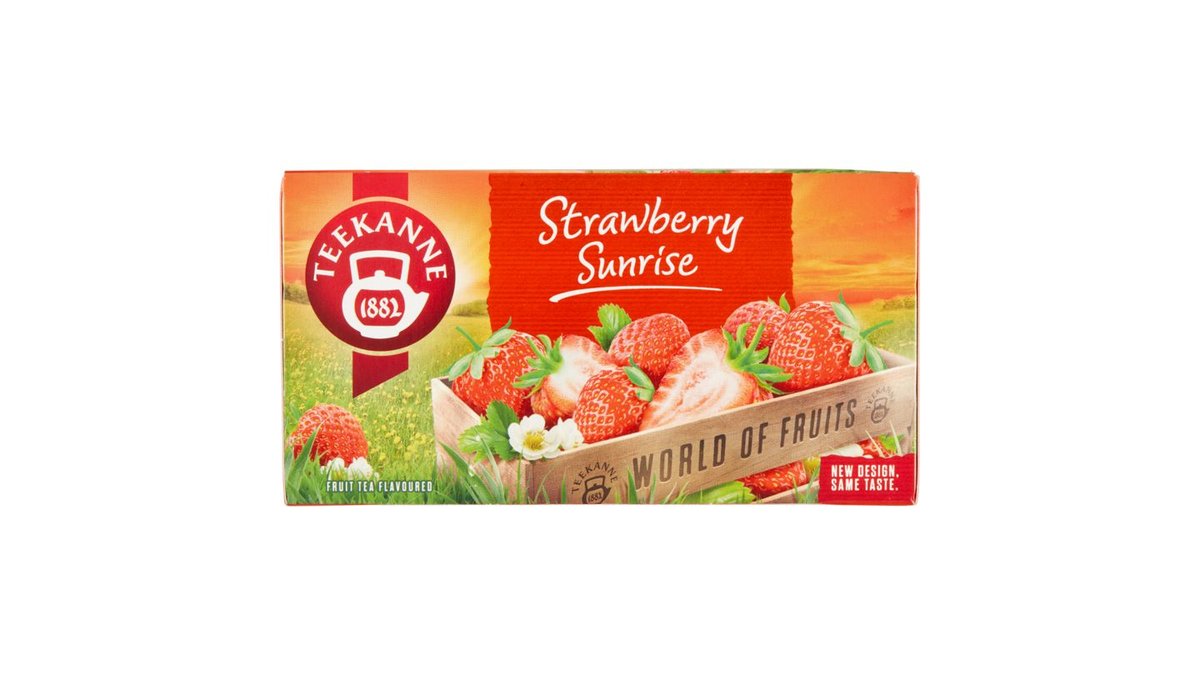 Teekanne World of Fruits Strawberry Sunrise ovocno-bylinný čaj 20 x 2,5g (50g)