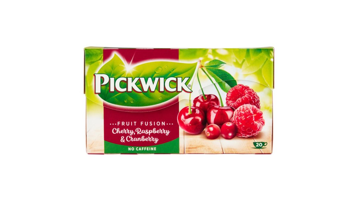 Pickwick Fruit Fusion Ovocnobylinný aromatizovaný čaj s třešněmi malinami a brusinkami 20 x 2g (40g)