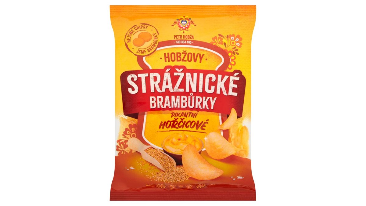 Strážnické Brambůrky Hobžovy pikantní hořčicové 60g