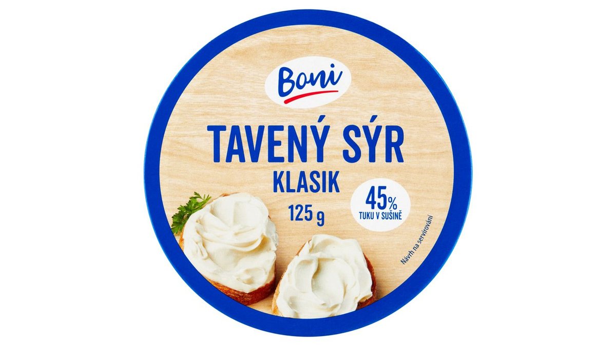 Boni Tavený sýr klasik 8 x 15,6g (125g)