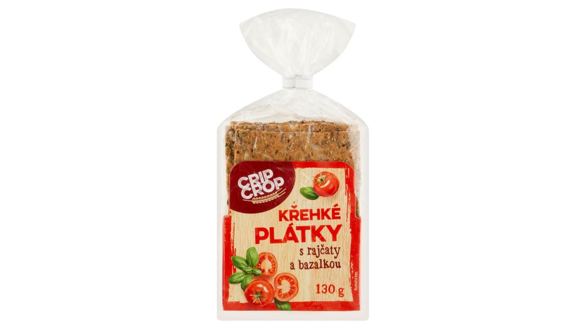 Crip Crop Křehké plátky s rajčaty a bazalkou 130g