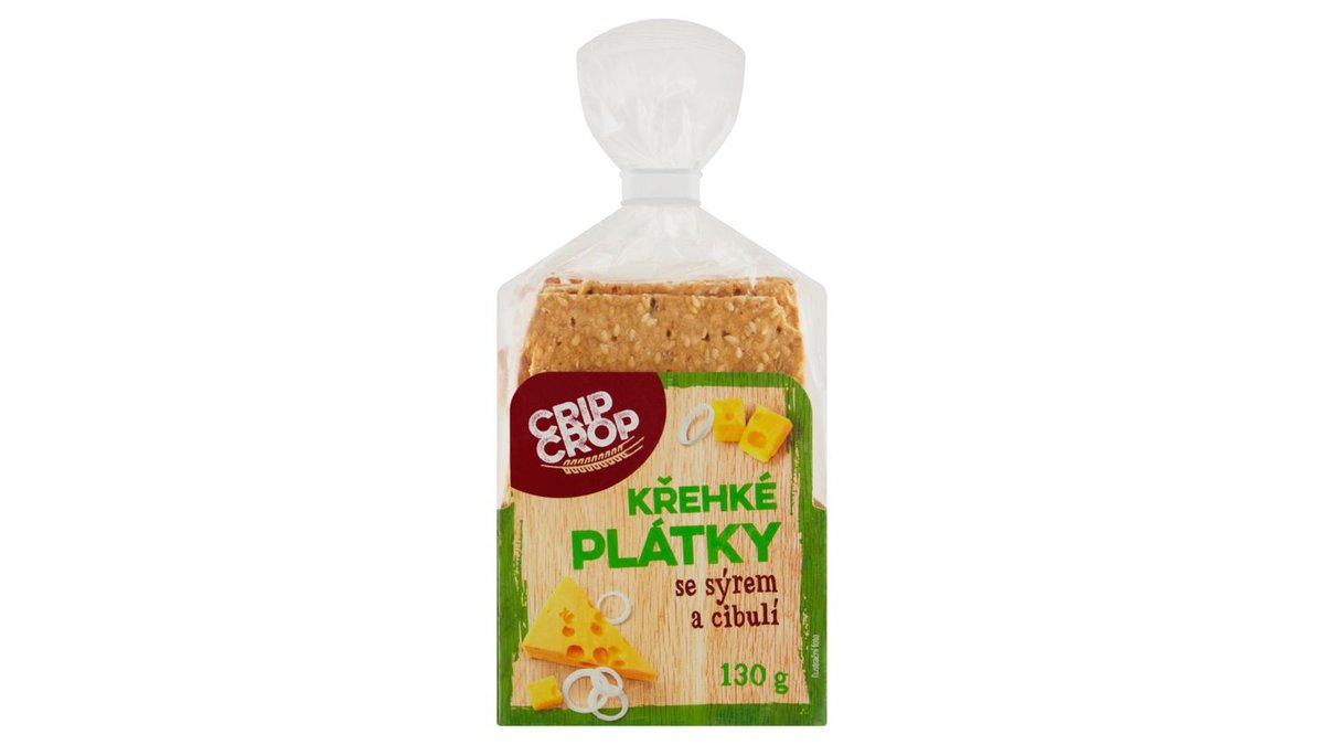 Crip Crop Křehké plátky se sýrem a cibulí 130g