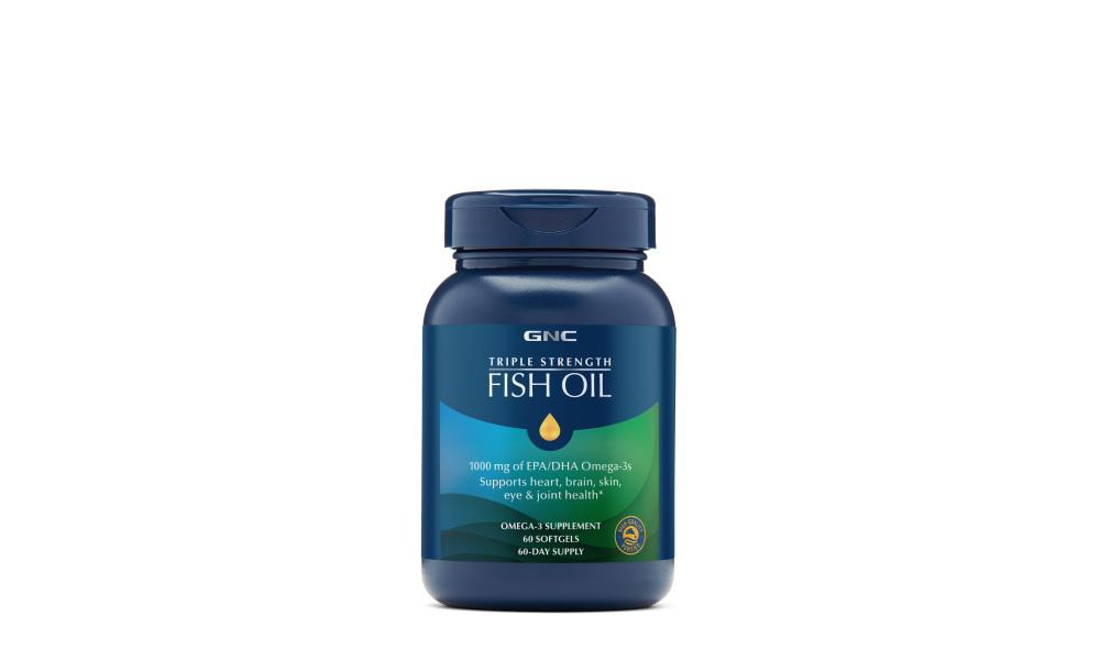 GNC Triple Strength Fish Oil, Ulei de Peste 1000 mg Omega 3 EPA si DHA ...