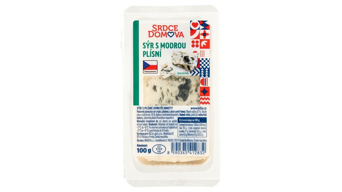 Srdce domova Sýr s modrou plísní 100g