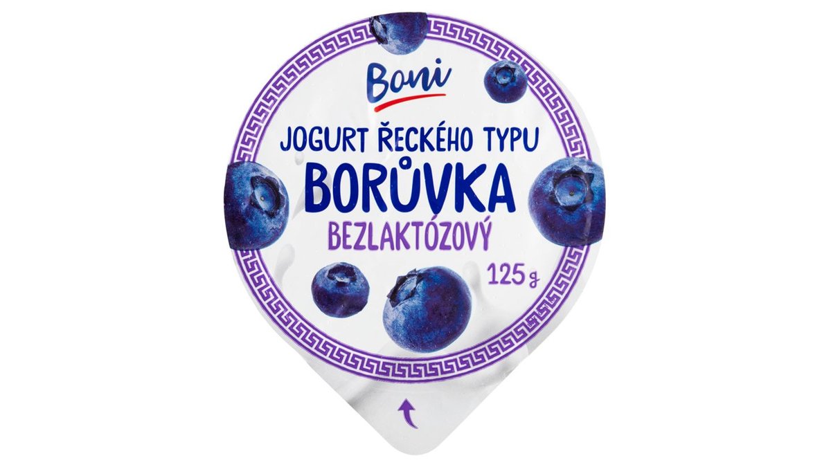 Boni Jogurt řeckého typu borůvka bezlaktózový 125g