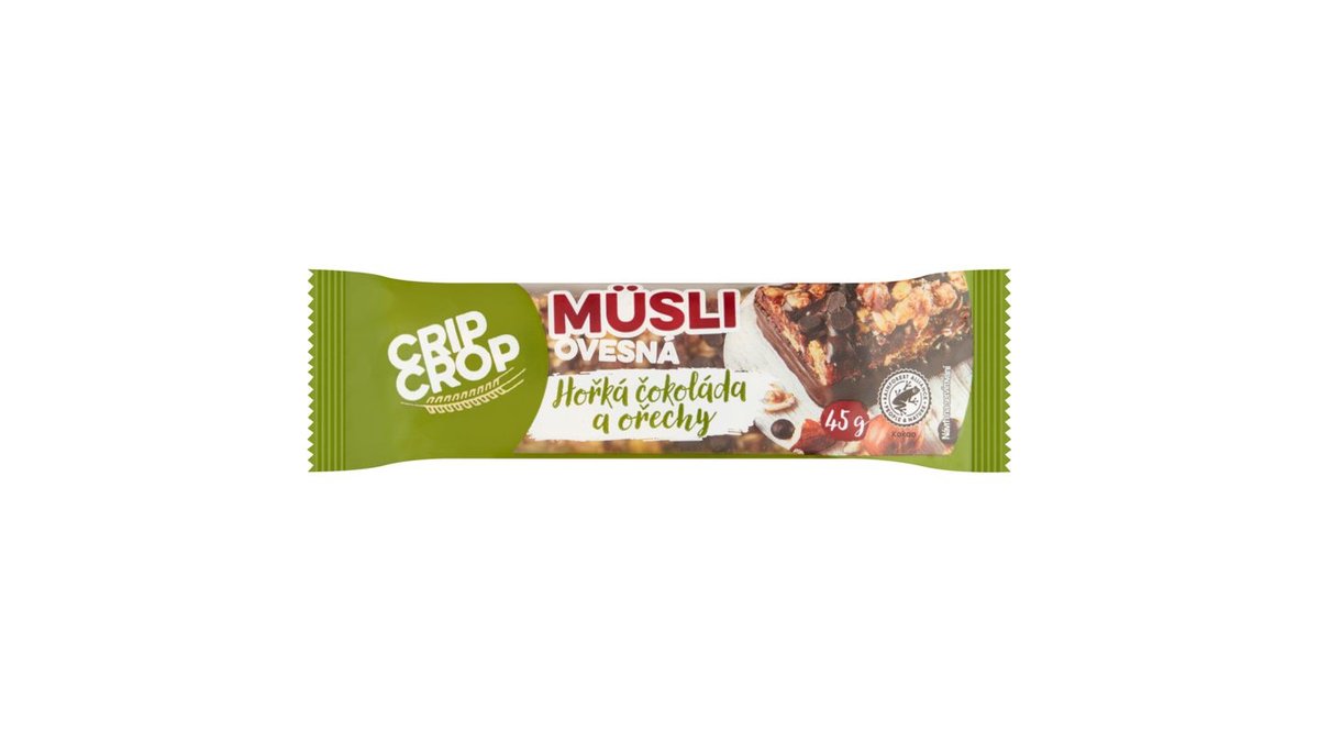 Crip Crop Müsli ovesná hořká čokoláda a ořechy 45g