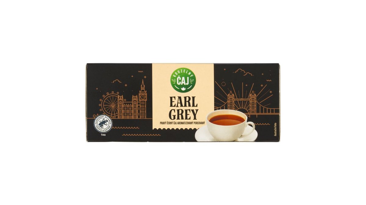 Kouzelný čaj Earl Grey pravý černý čaj aromatizovaný porcovaný 25 x 1,75g (43,75g)