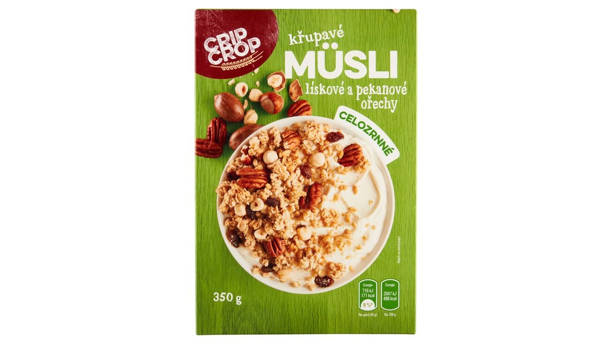 Crip Crop Křupavé müsli lískové a pekanové ořechy 350g