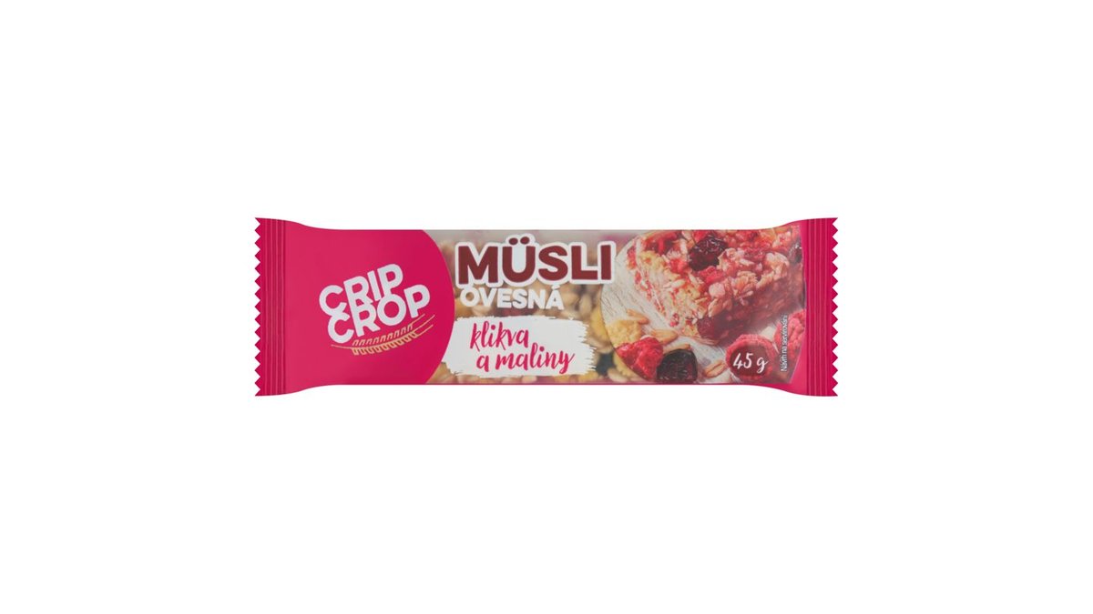 Crip Crop Müsli ovesná klikva a maliny 45g