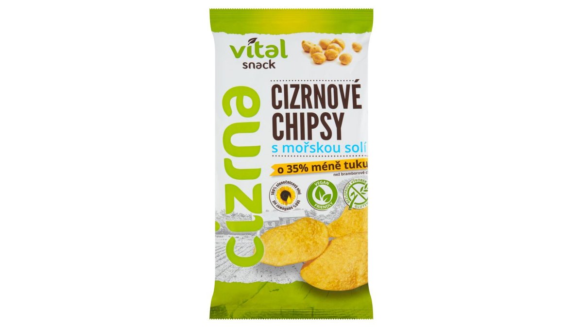 Vital Snack Cizrnové chipsy s mořskou solí 65g
