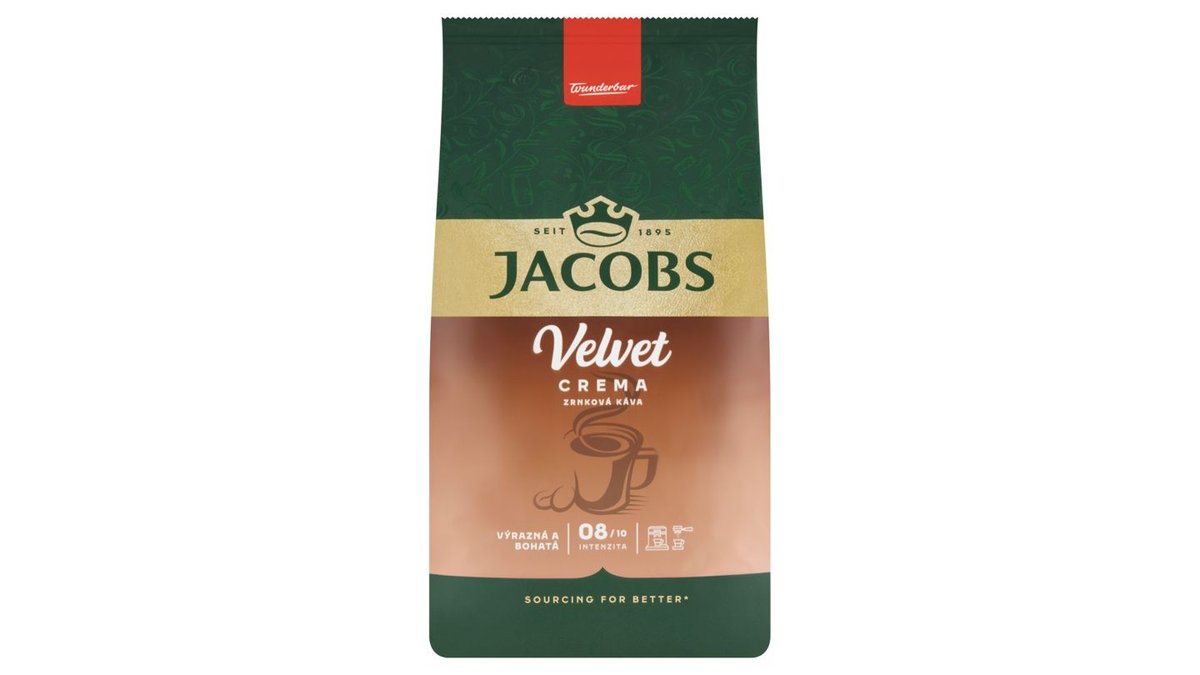 Jacobs Velvet Crema zrnková káva 1000g