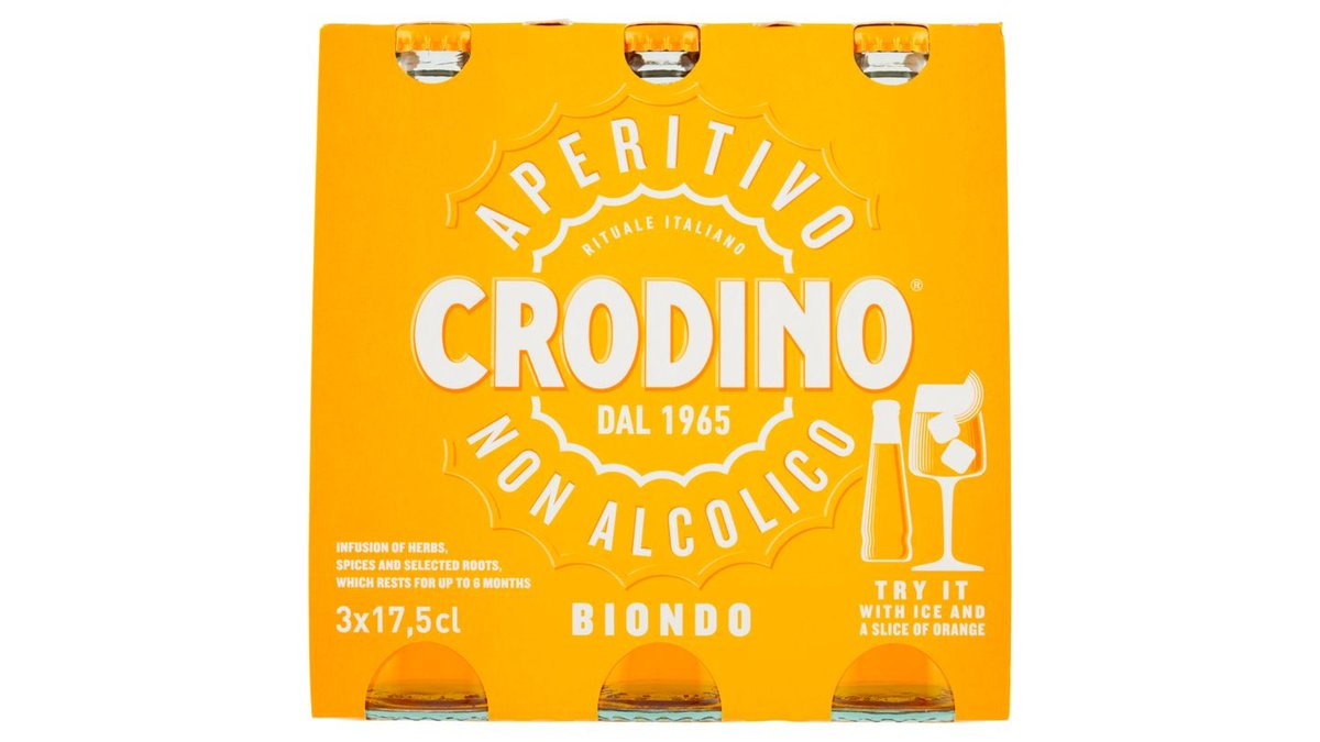 Crodino Biondo Tri Pack Soft Drink 3 x 175ml