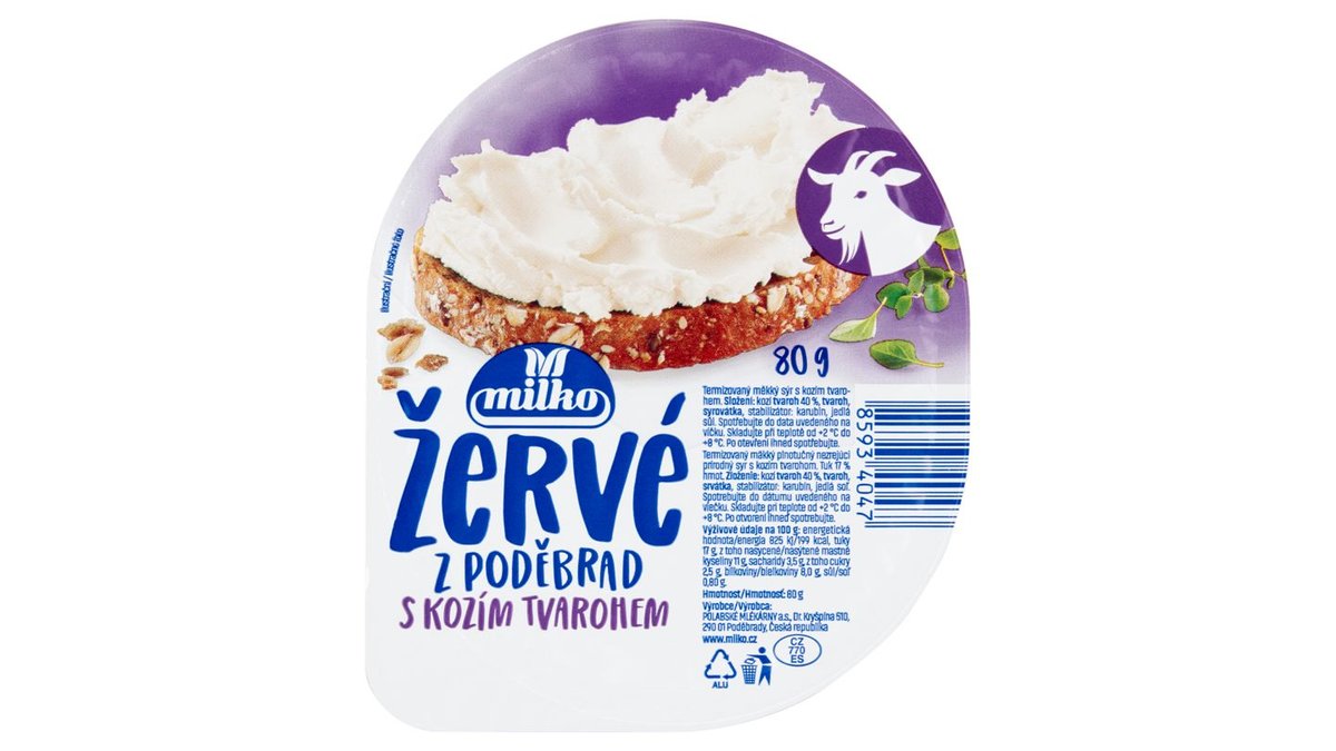 Milko Žervé z Poděbrad s kozím tvarohem 80g